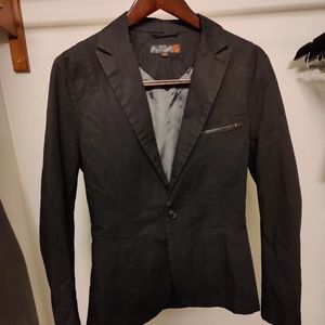 G BY GUESS TUXEDO BLAZER WITH LAPEL, BLACK, BEAUTIFUL! FORMAL OR CAUSAL. UNISEX